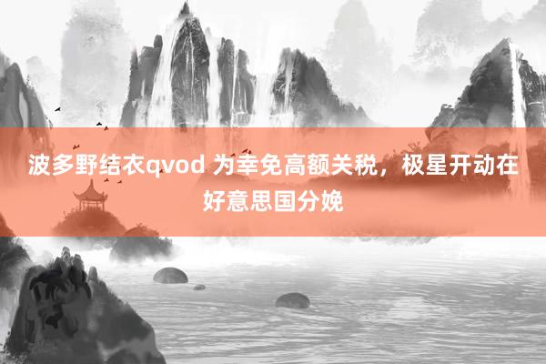 波多野结衣qvod 为幸免高额关税，极星开动在好意思国分娩