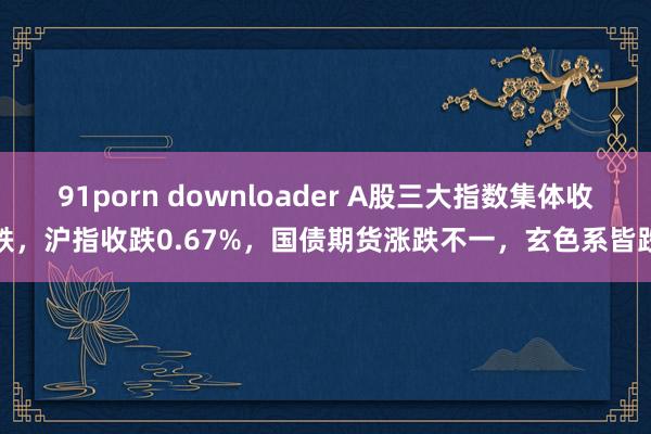 91porn downloader A股三大指数集体收跌，沪指收跌0.67%，国债期货涨跌不一，玄色系皆跌