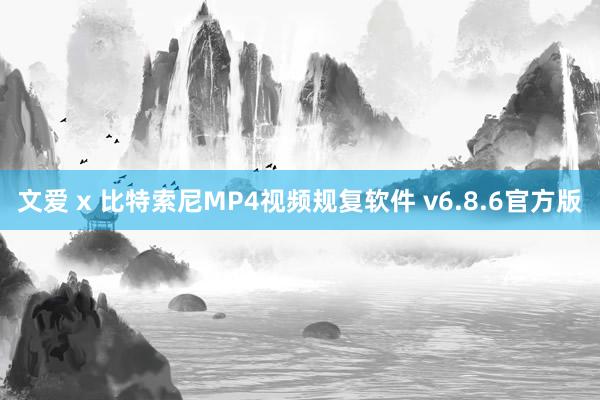 文爱 x 比特索尼MP4视频规复软件 v6.8.6官方版