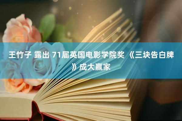 王竹子 露出 71届英国电影学院奖 《三块告白牌》成大赢家