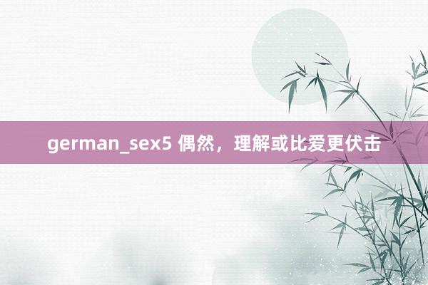 german_sex5 偶然，理解或比爱更伏击