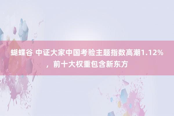 蝴蝶谷 中证大家中国考验主题指数高潮1.12%，前十大权重包含新东方