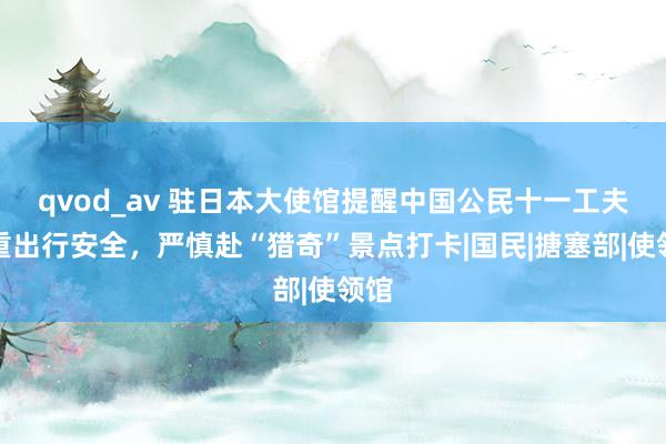 qvod_av 驻日本大使馆提醒中国公民十一工夫注重出行安全，严慎赴“猎奇”景点打卡|国民|搪塞部|使领馆